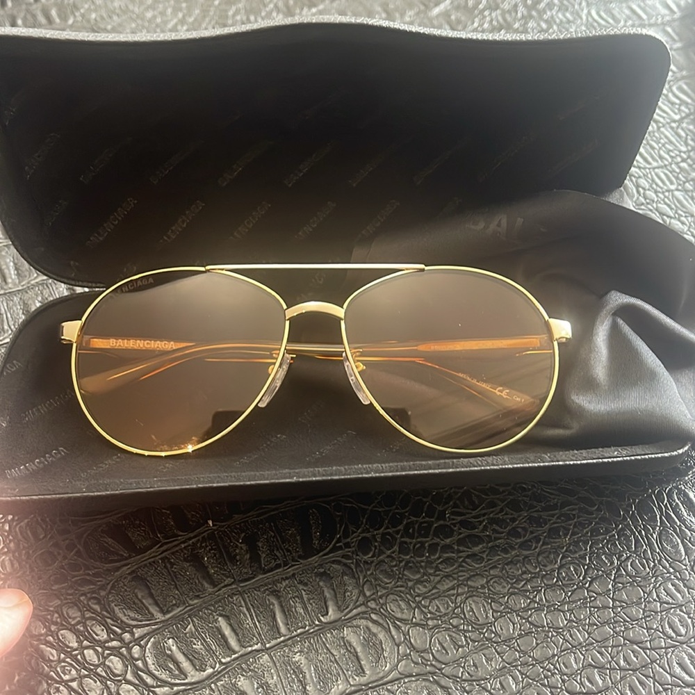 Balenciaga Sunglasses #BB0019SK Light Gold Frame - Picture 10 of 10
